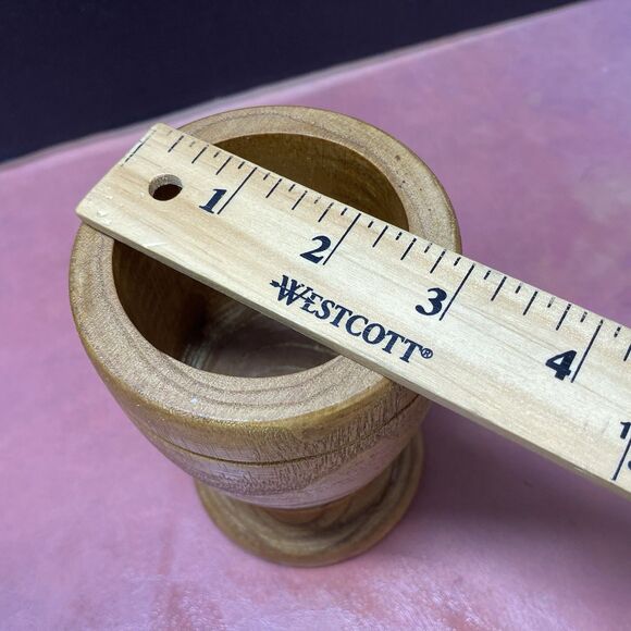 Vintage IMUSA Wood Mortar Natural Wood Grinding Pot Primitive Herbs - Picture 9 of 9